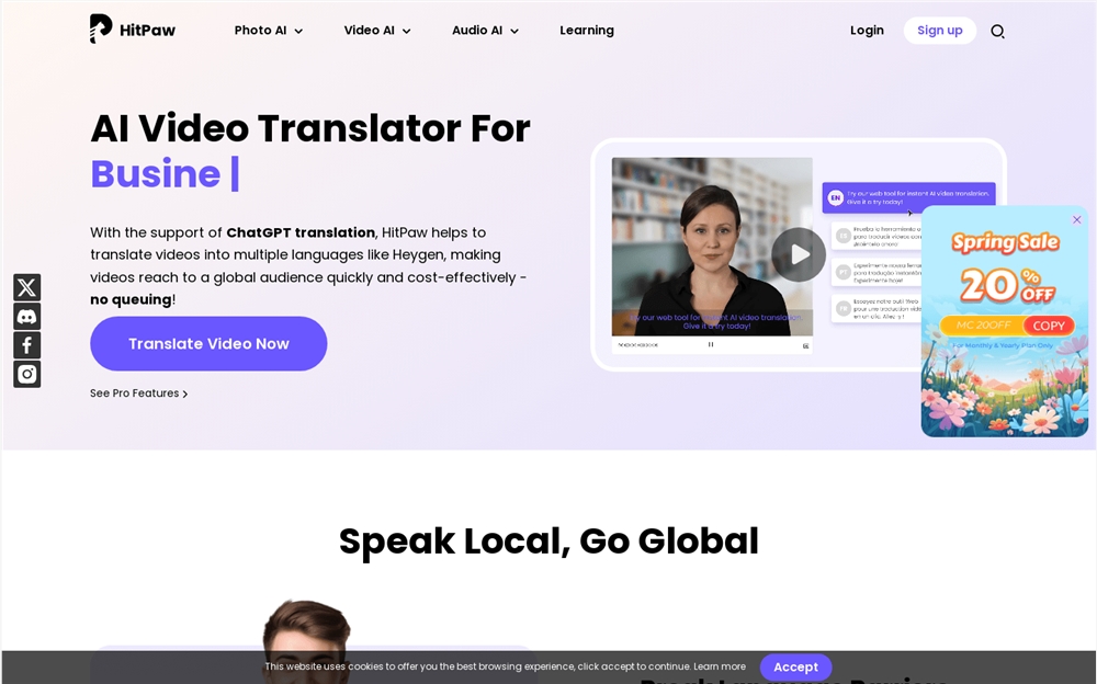 HitPaw AI Multi Language Video Translation Tool Audio Video And